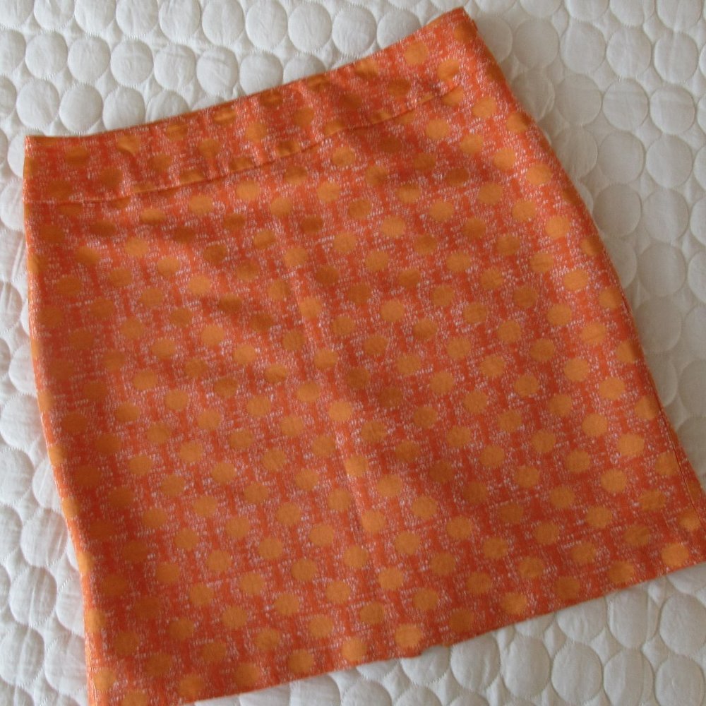 Women’s Orange Patterned Pencil Skirt